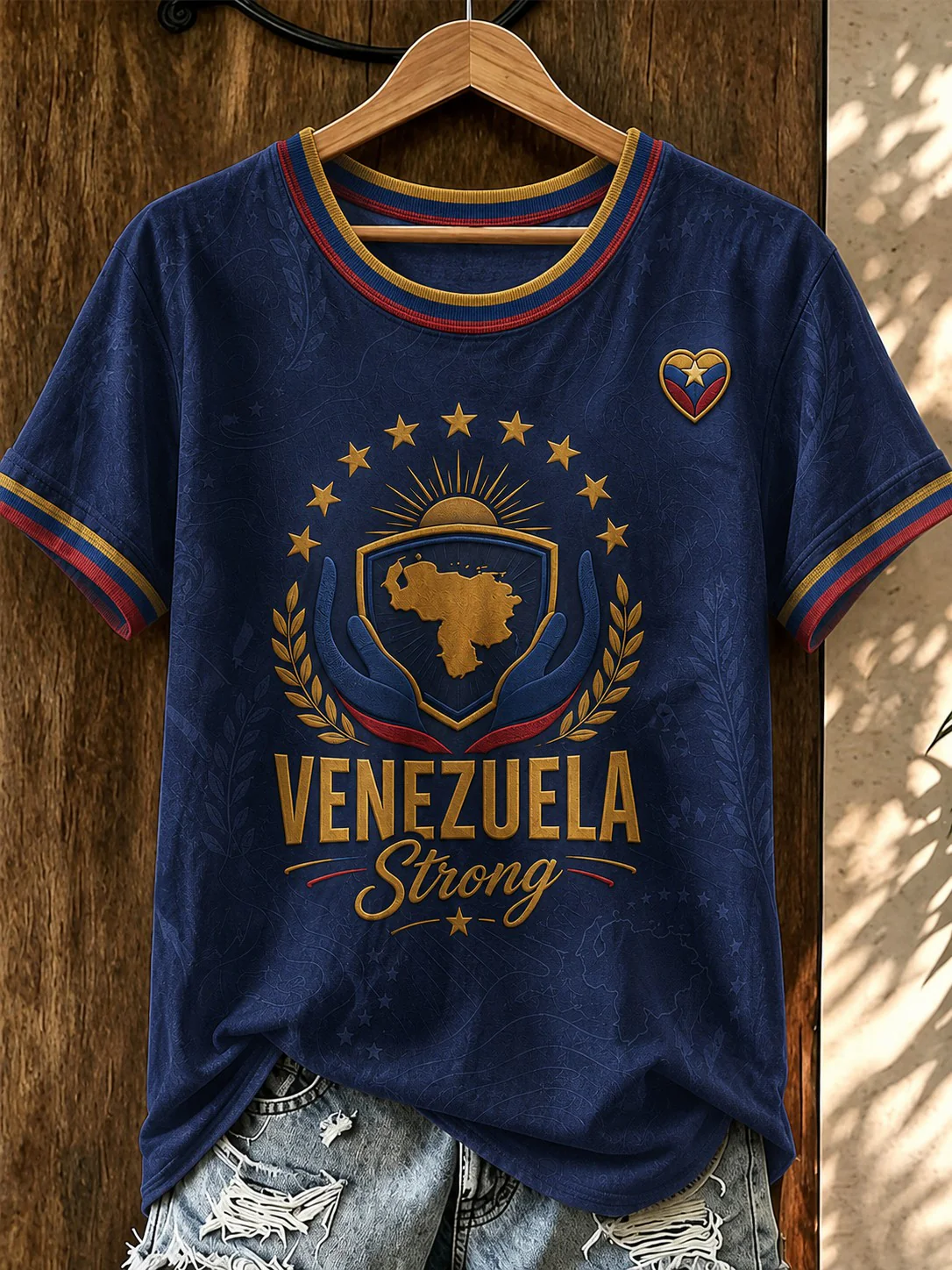 Women's Venezuela Strong Printed T-shirt