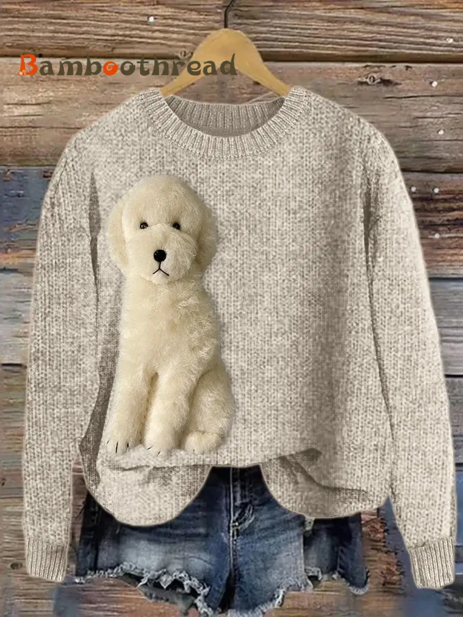 Women's Vintage Animal Print Comfort Casual Sweater