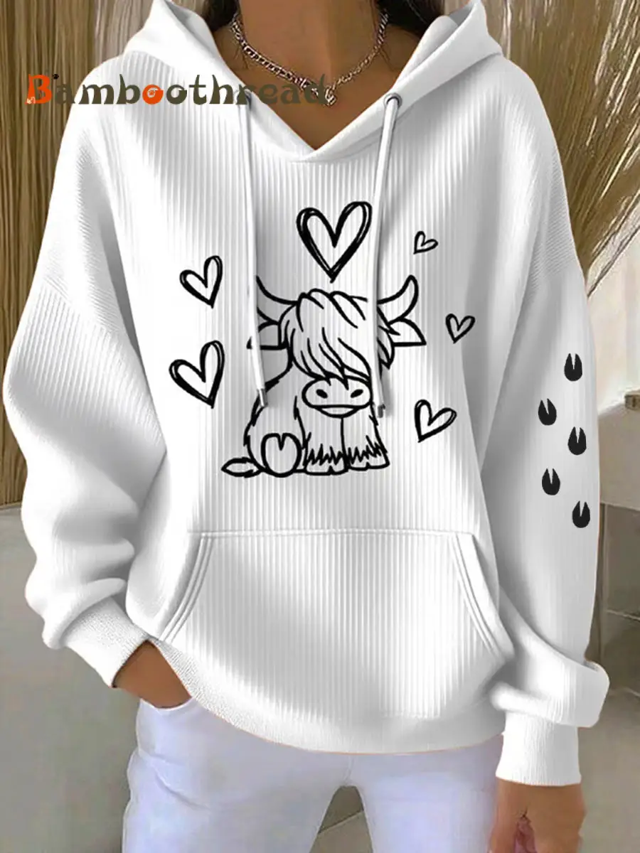 Women's West Highland Cow Print Long Sleeve Top - Image 3